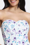 Zivame Non-Padded Short Slip Corset - Purple Print — thumbnail 5